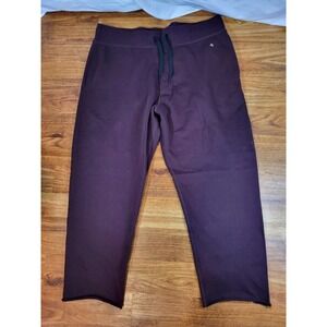 Rag & Bone Size XL Mens Burgandy Organic Cotton Raw Hem Sweatpants